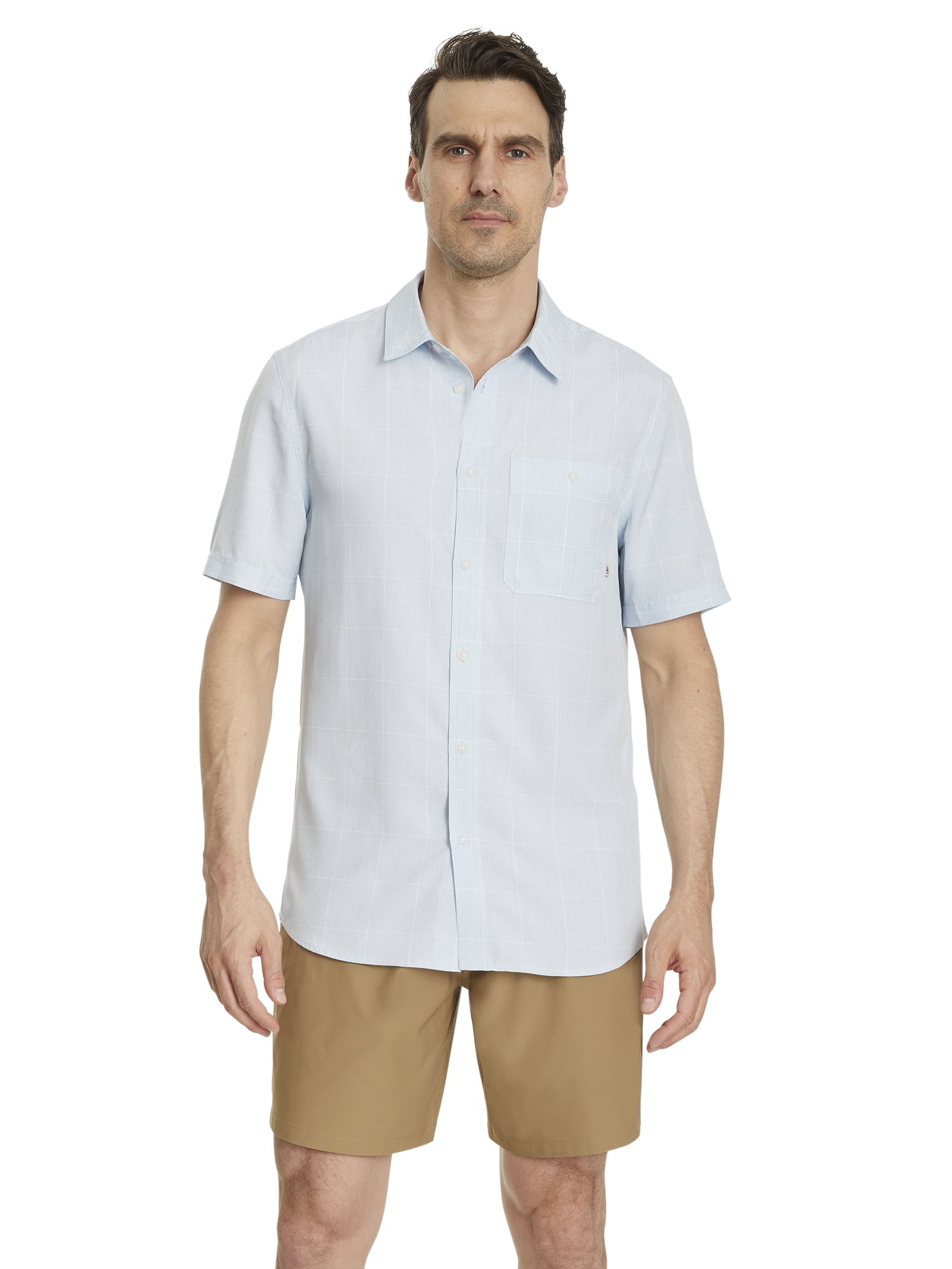 Bass & Co Men's Short Sleeved Plaid Shirt, Sizes S-3XL