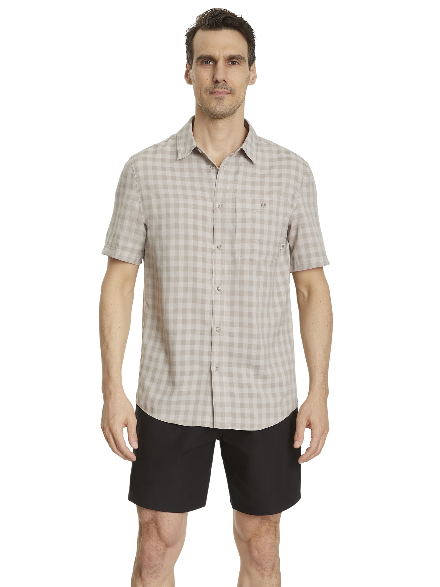 Bass & Co Men's Short Sleeved Plaid Shirt, Sizes S-3XL