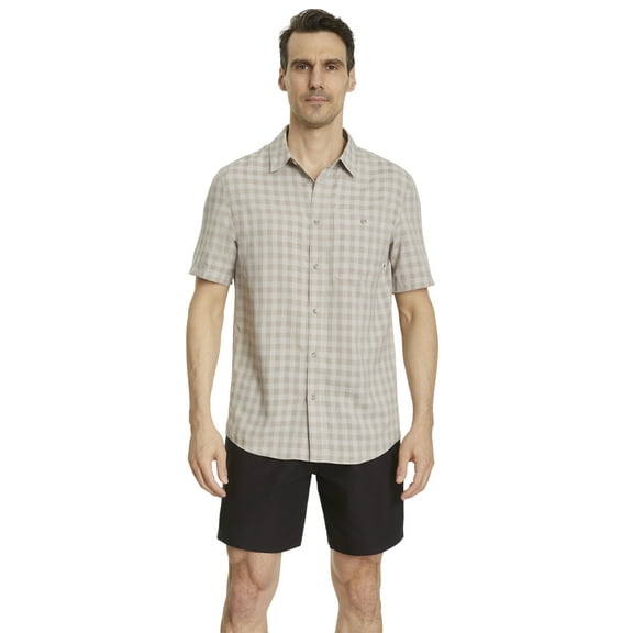 Bass & Co Men's Short Sleeved Plaid Shirt, Sizes S-3XL