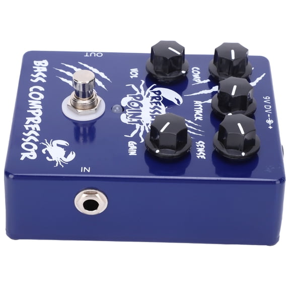 Bass Compressor Pedal, Guitar Effect Pedal 4.7 X 3.7 X 1.5In For Outdoor Performance For Music Club
