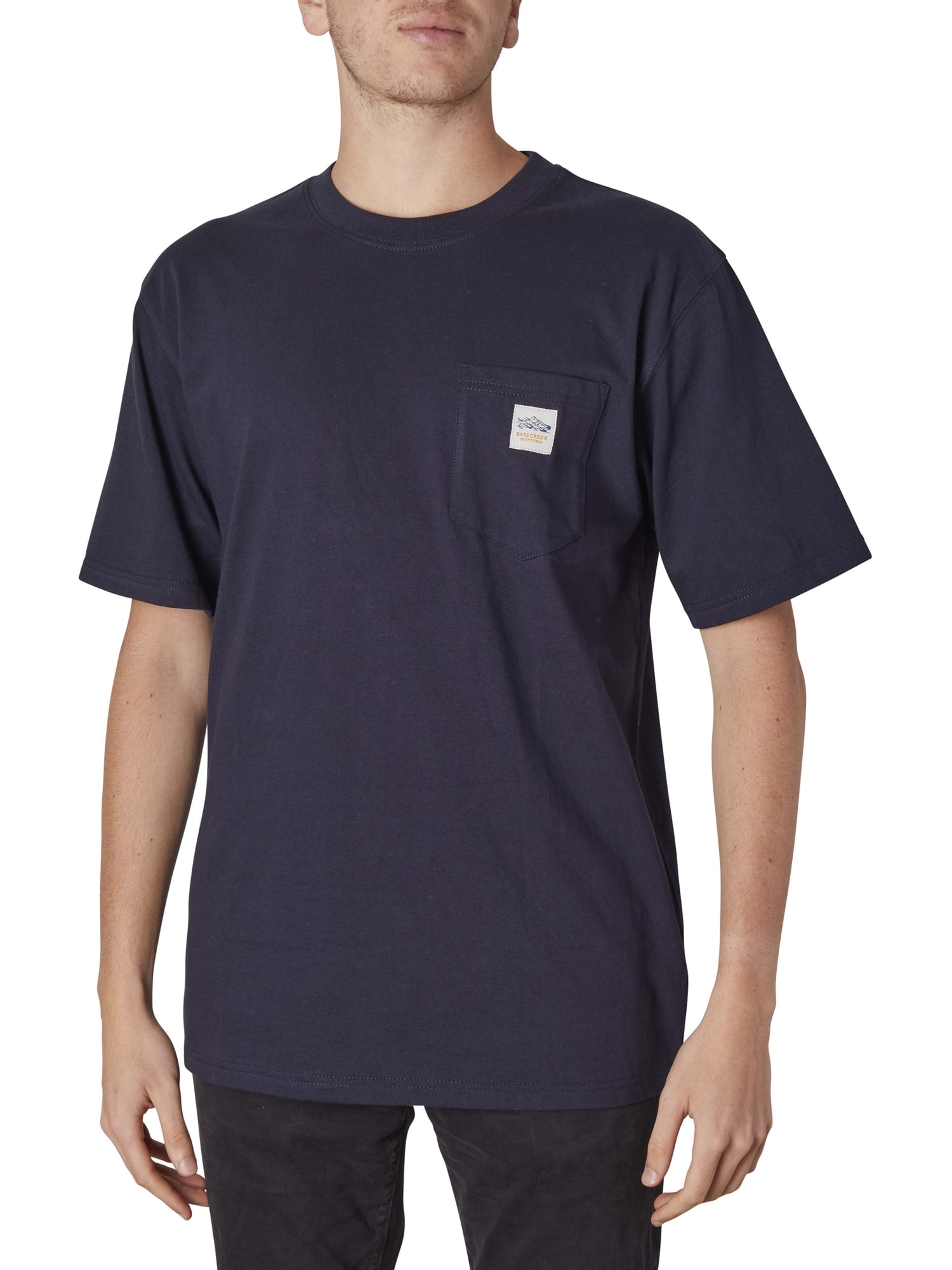 Bass Creek Outfitters Men's Cotton Pocket Tee, Sizes M-2XL - Walmart.com