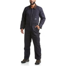 Bass Creek Outfitters Men's Coveralls -Insulated Duck Canvas Long Sleeve Jumpsuit, Quilted Lining (M-3XL)