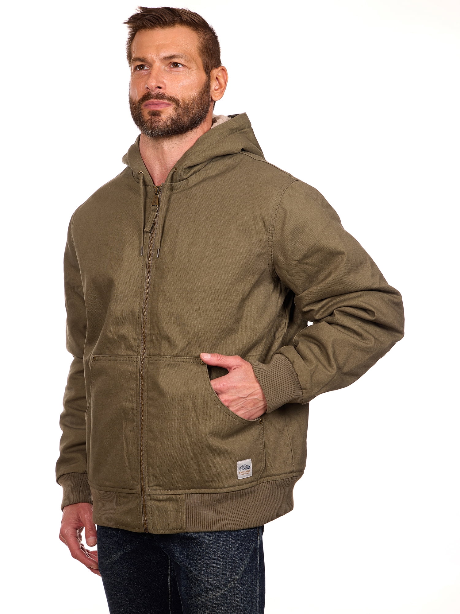 Bass Creek Outfitters Men's Duck Canvas Sherpa Lined Jacket, Sizes M-3XL