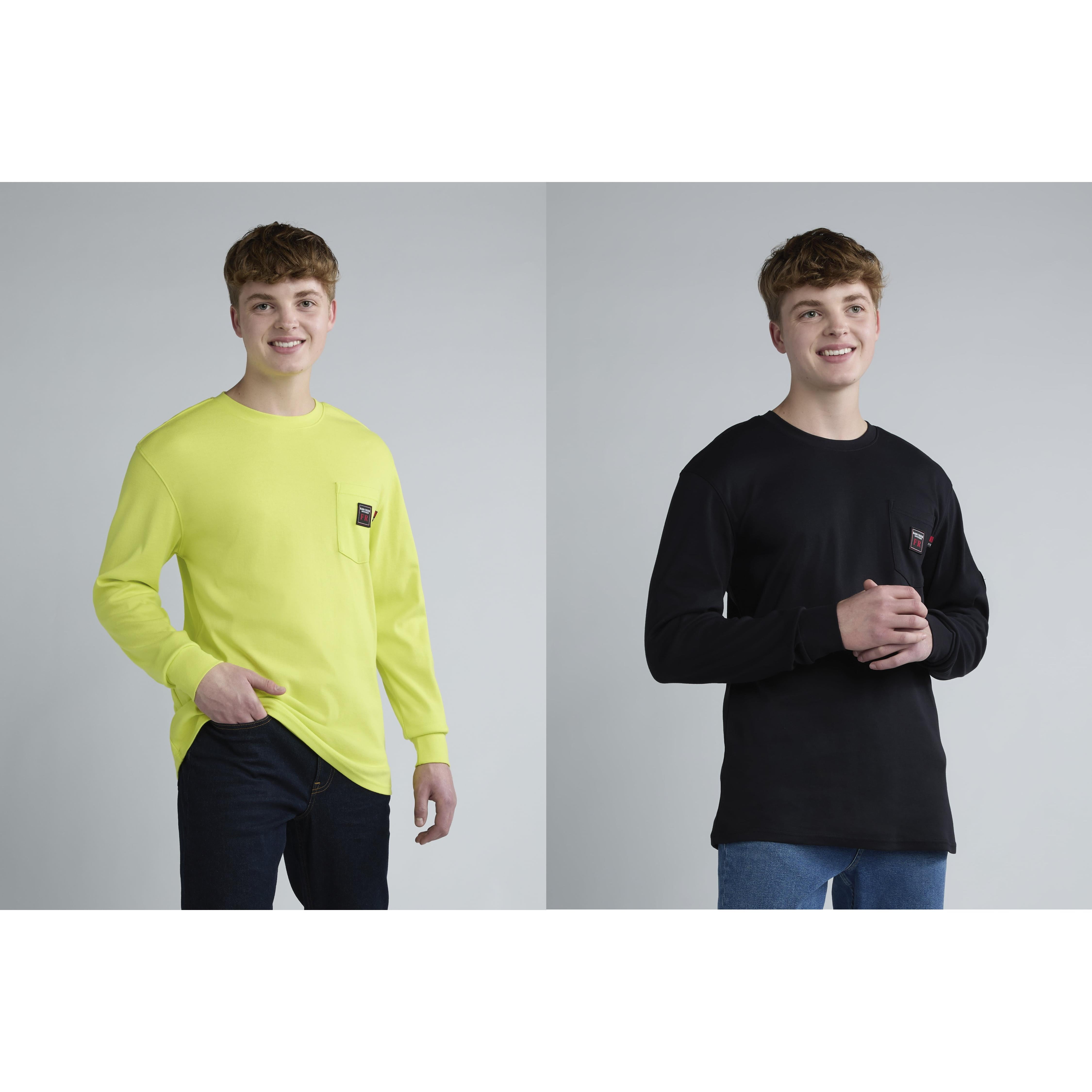 Bass Creek Outfitters Men's Flame Resistant Long Sleeve Crewneck Knit Top, Sizes M-XXL