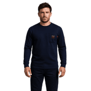 Bass Creek Outfitters Men's Flame Resistant Long Sleeve Crewneck Knit Top, Sizes M-2XL