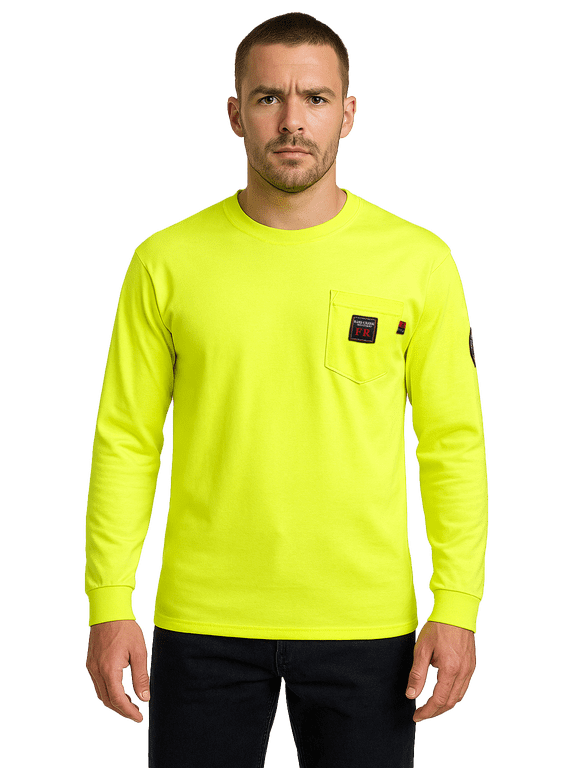 Men's Flame Resistant Long Sleeve Crewneck Knit Top, Sizes M-2XL