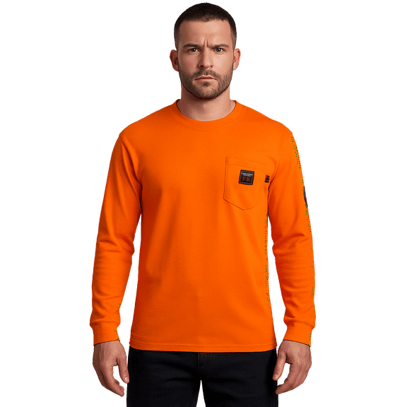 Bass Creek Outfitters Men's Flame Resistant Long Sleeve Crewneck Knit Top, Sizes M-2XL