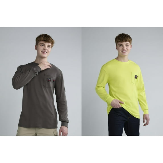 Bass Creek Outfitters Men's Flame Resistant Long Sleeve Crewneck Knit Top, Sizes M-XXL