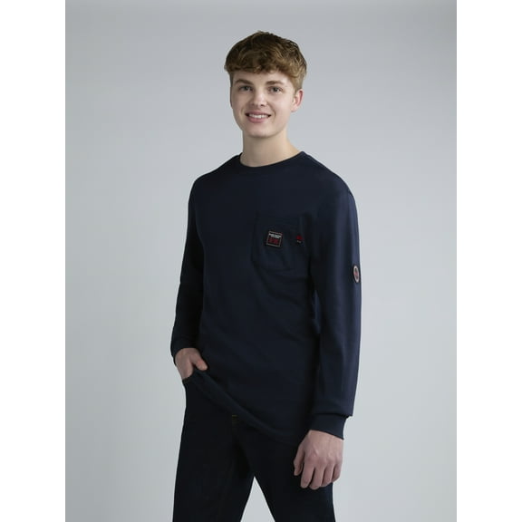 Bass Creek Outfitters Men's Flame Resistant Long Sleeve Crewneck Knit Top, Sizes M-2XL