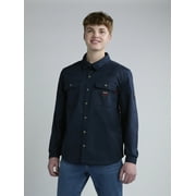 Bass Creek Outfitters Mens Flame Resistant Long Sleeve Twill Work Shirt, Sizes M-2XL