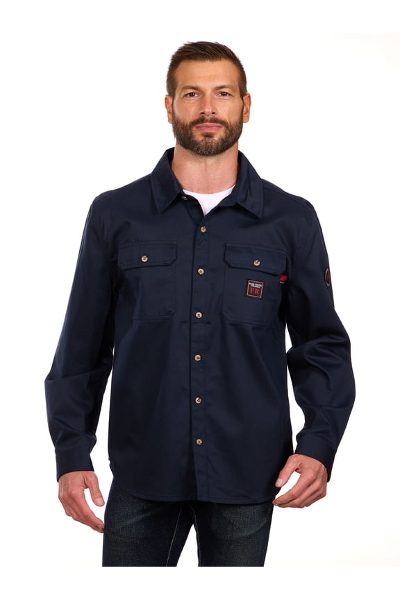 Men's Flame Resistant Long Sleeve Twill Work Shirt, Sizes M-2XL