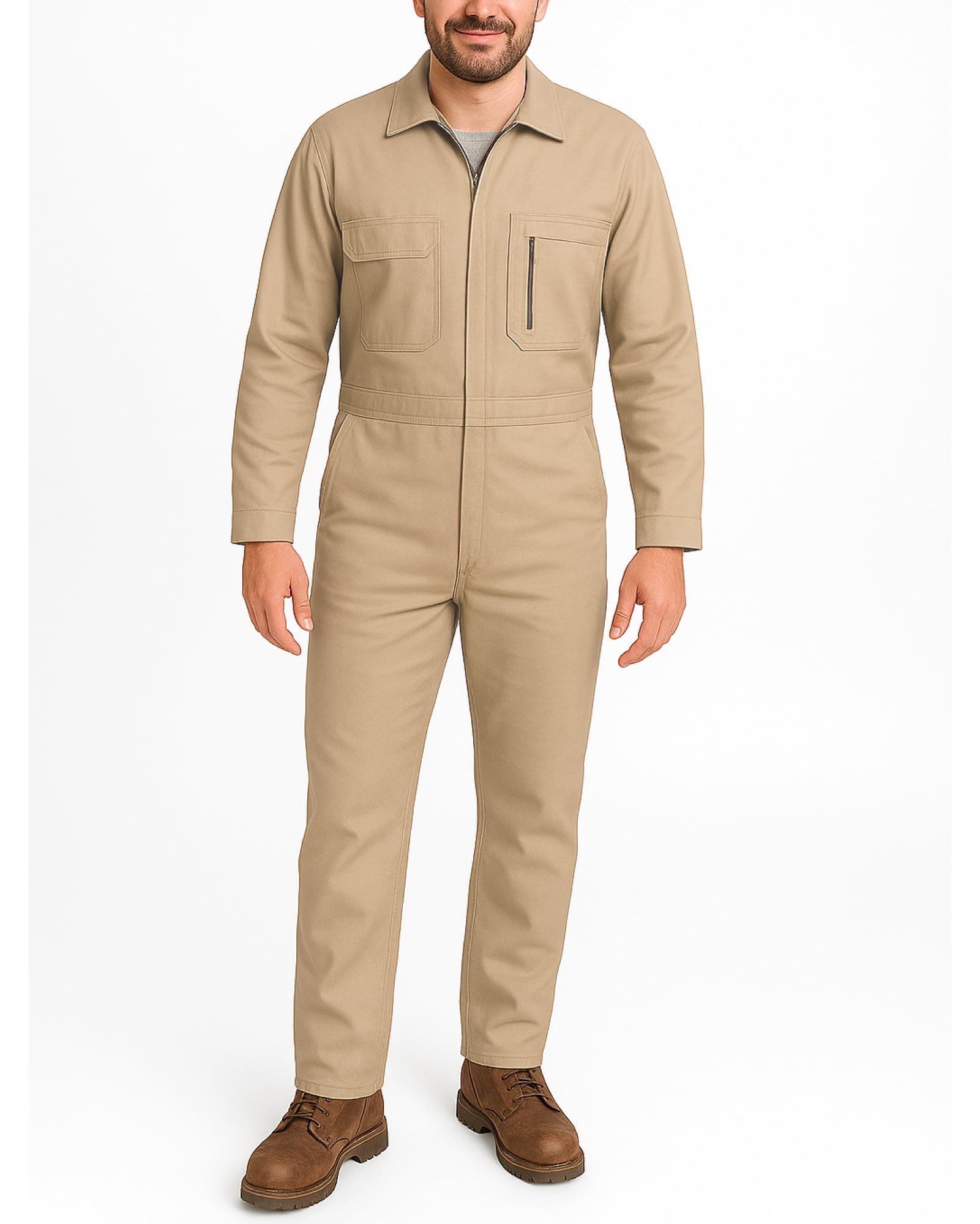 Bass Creek Outfitters Men's Flame Resistant Twill Coverall, Sizes