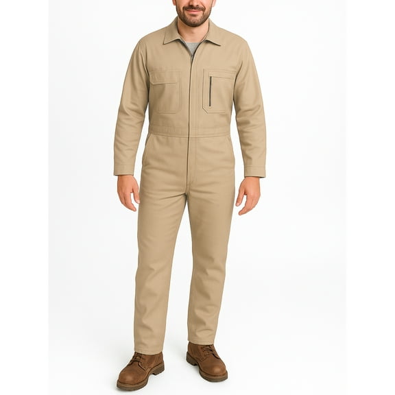 Bass Creek Outfitters Men's Flame Resistant Twill Coverall, Sizes M-2XL