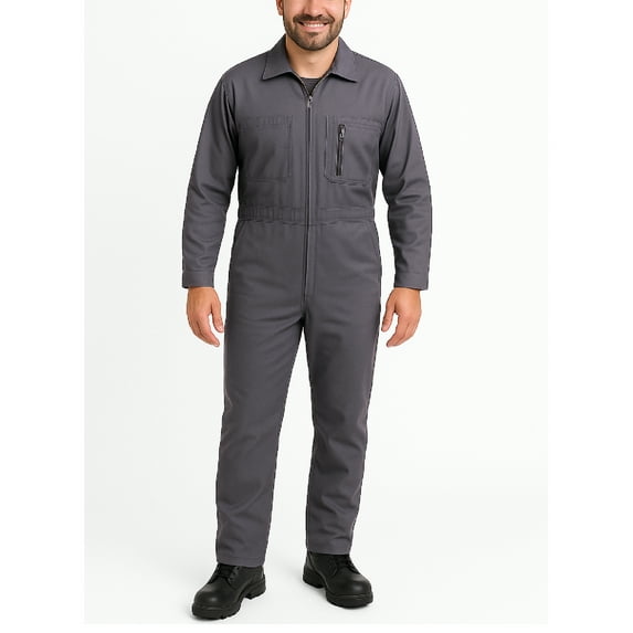 Bass Creek Outfitters Men's Flame Resistant Twill Coverall, Sizes M-2XL