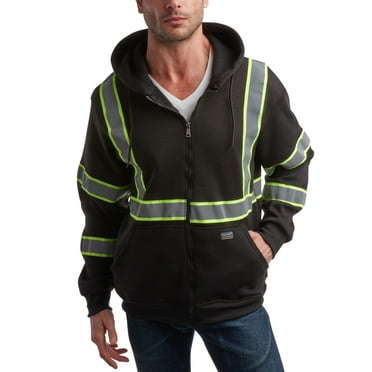 Bass Creek Outfitters Men's Hi Vis Hoodie - ANSI/ISEA Class 3 Safety Workwear Reflective (M-2XL)