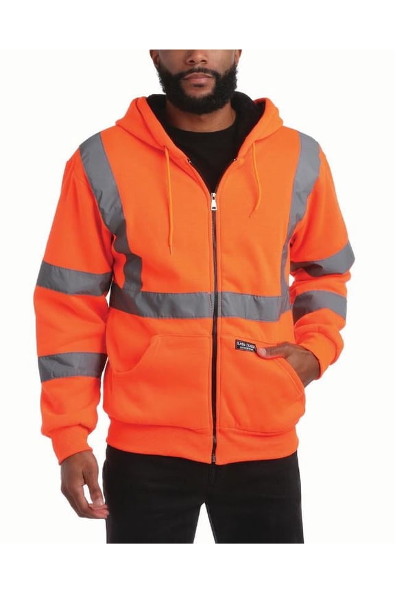 Mens Work Hoodie ANSI Class 3 Sherpa Fleece Heavy Duty Work Sweatshirt for Men