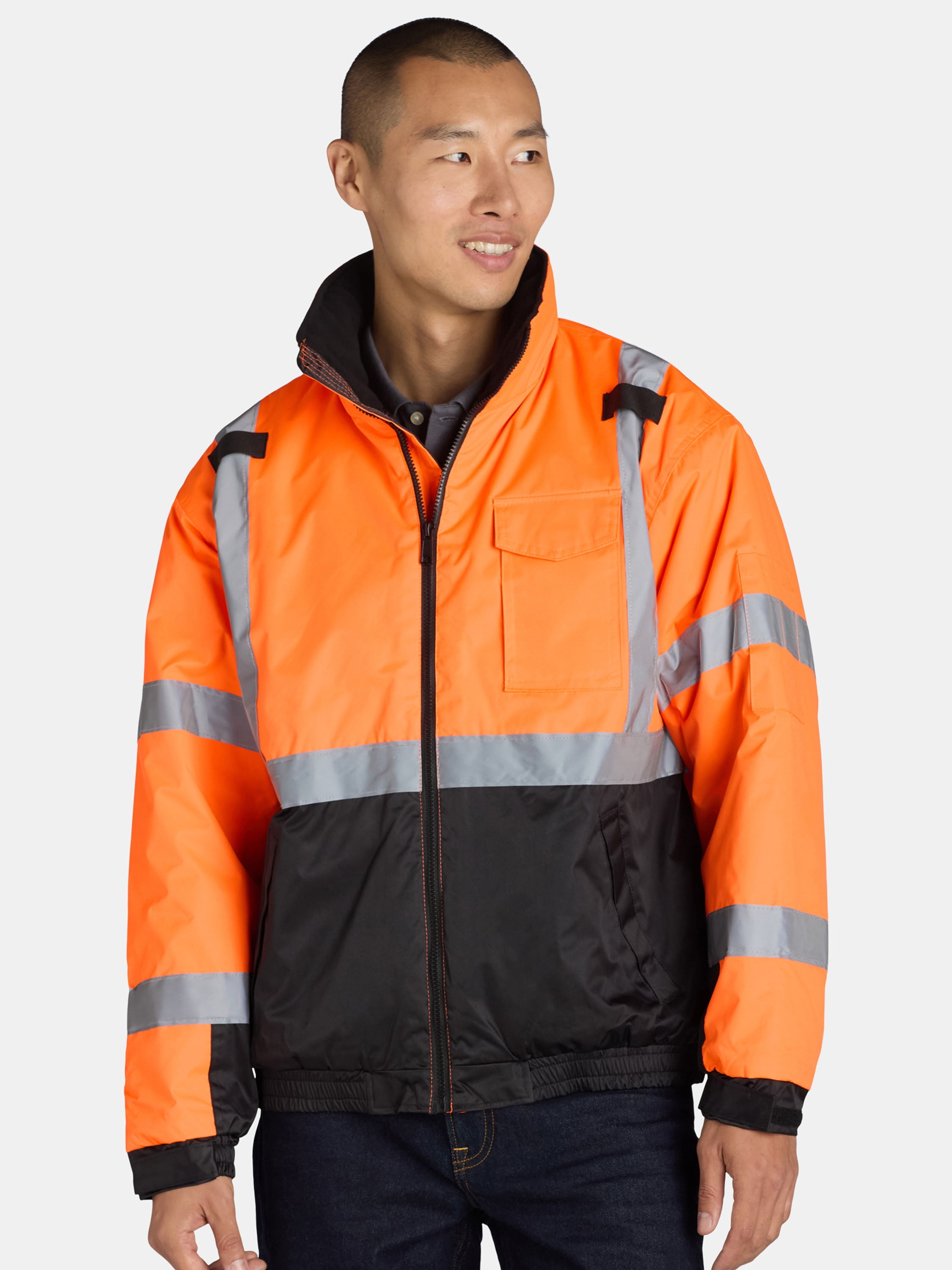 Bass Creek Outfitters Men's Hi-Vis Oxford Insulated Safety Jacket