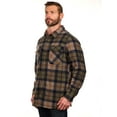 thumbnail image 1 of Bass Creek Outfitters Men's Plaid Bonded Winter Fleece Shirt Jacket, Sizes M-2XL, 1 of 13