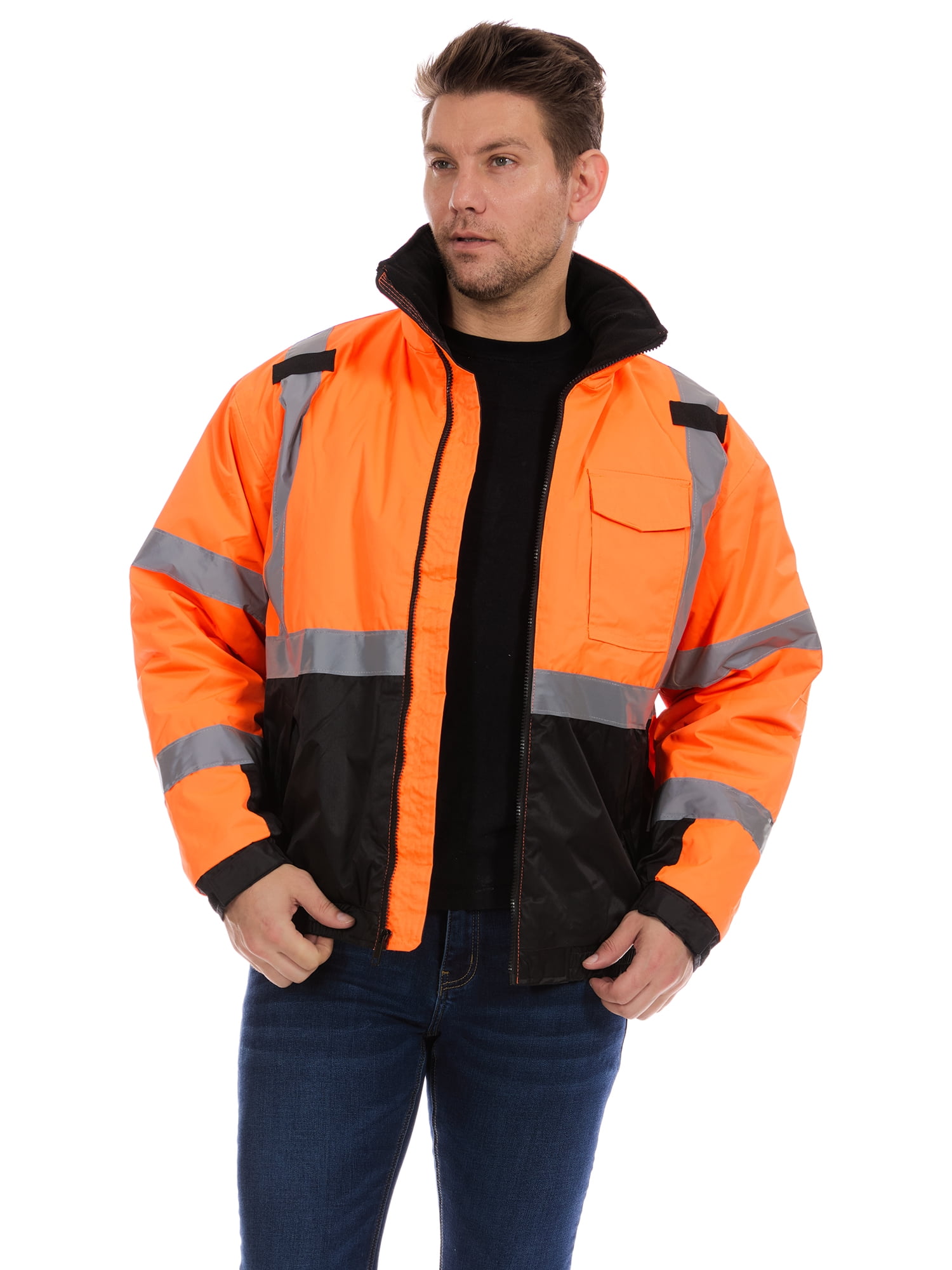 Bass Creek Outfitters Men's Oxford Insulated Safety Work Jacket with ...