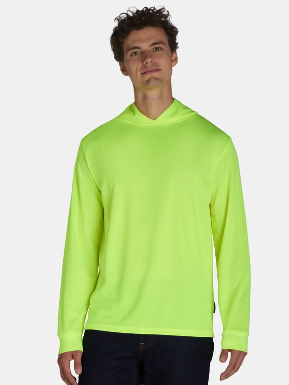 Men's Polyester Performance Work Hoodie with Long Sleeves, Sizes M-2XL