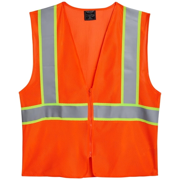 Bass Creek Outfitters Mens Safety Vest - Lightweight Mesh High Vis Work Vest with Reflective Tape