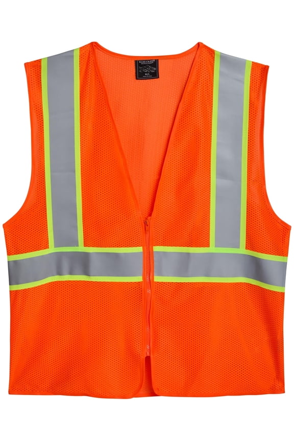 Mens Safety Vest - Lightweight Mesh High Vis Work Vest with Reflective Tape