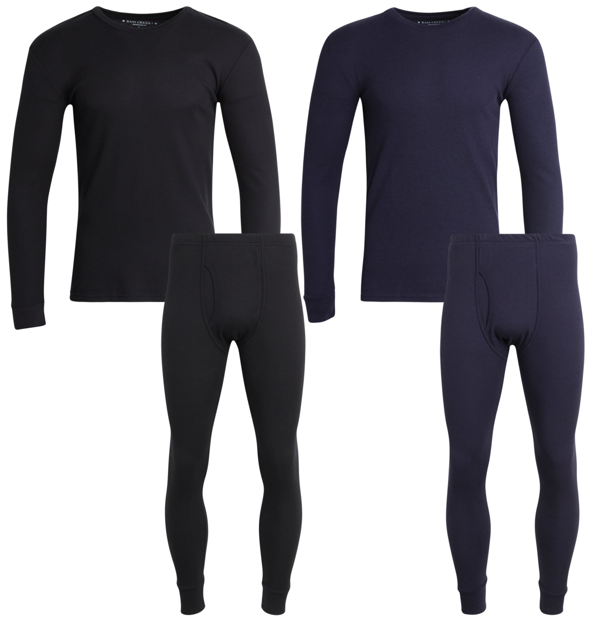 Bass Creek Outfitters Men's Thermal Underwear Set - 4 Piece Waffle Knit ...