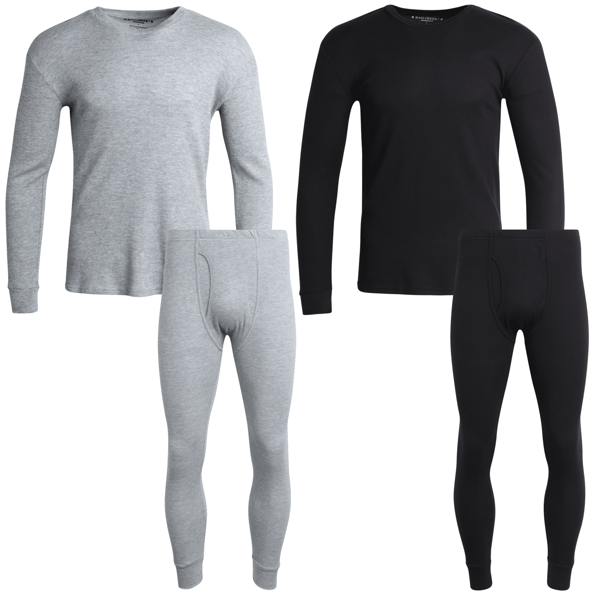 Bass Creek Outfitters Men's Thermal Underwear Set - 4 Piece Waffle Knit ...