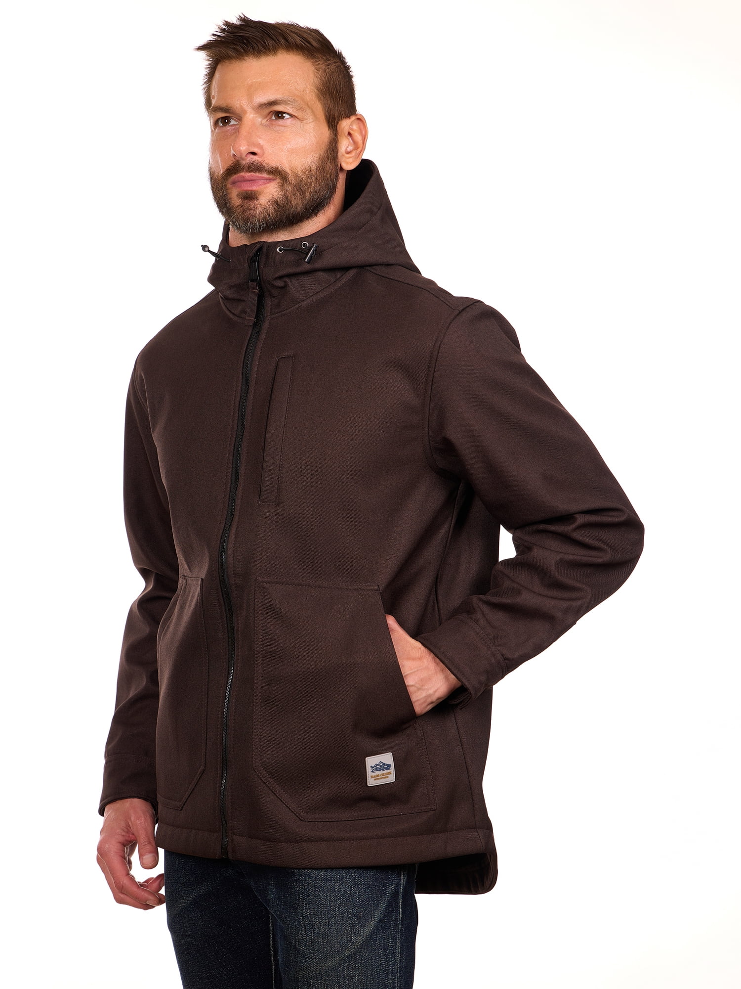 Bass Creek Outfitters Men's Twill Bonded Fleece Softshell Jacket, Sizes M-2XL