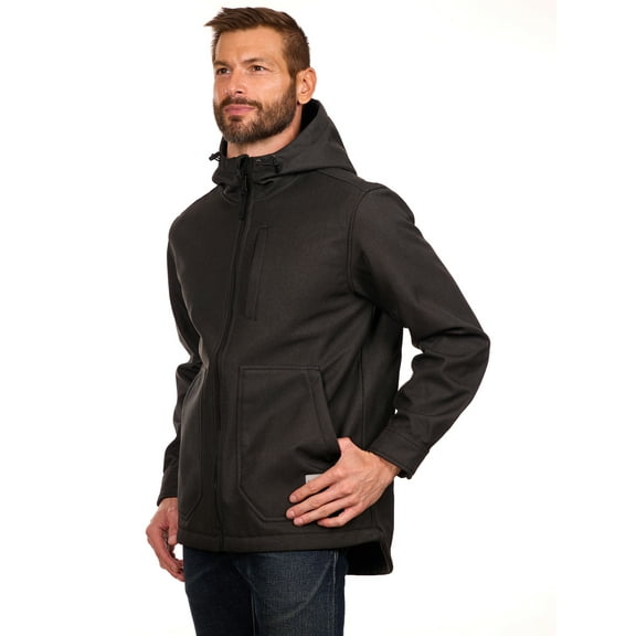 Bass Creek Outfitters Men's Twill Bonded Fleece Softshell Jacket, Sizes M-2XL