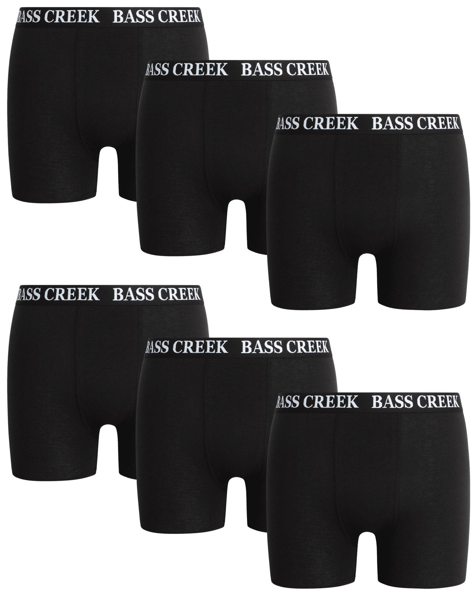 Bass Creek Outfitters Men's Underwear 6 Pack Cotton Stretch Boxer Briefs (SXL)