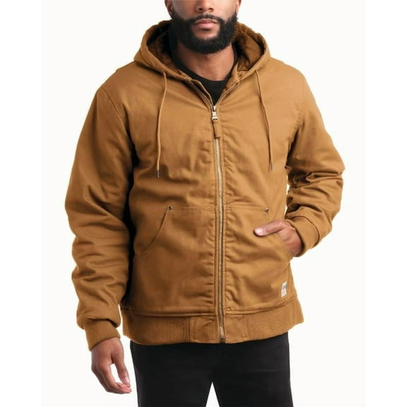 Bass Creek Outfitters Mens Canvas Jacket - Quilted Sleeves Tricot Duck Work Jackets for Men