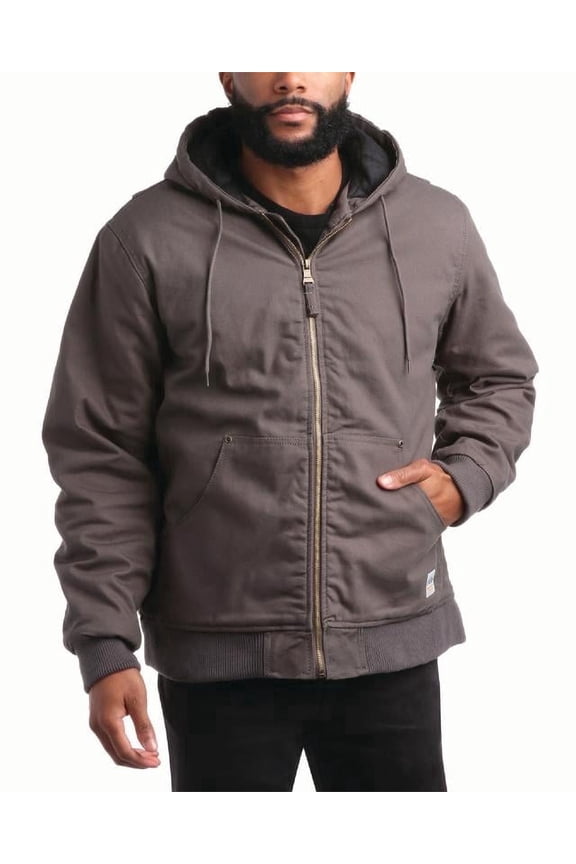 Mens Canvas Jacket - Heavy Duty Tricot Lined Insulated Duck Work Jacket for Men