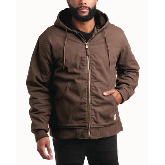 Bass Creek Outfitters Mens Canvas Jacket - Heavy Duty Tricot Lined Insulated Duck Work Jacket for Men
