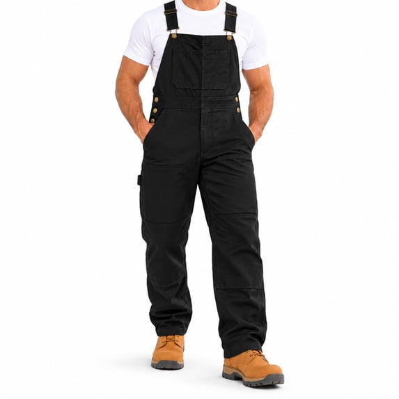 Bass Creek Outfitters Mens Overalls - Insulated Bib Overalls for Men Duck Canvas Mens Jumpsuit Bibs