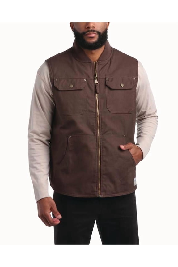 Men's Workwear Vest - Heavyweight Sherpa Lined Duck Canvas Vest (M-XXL)