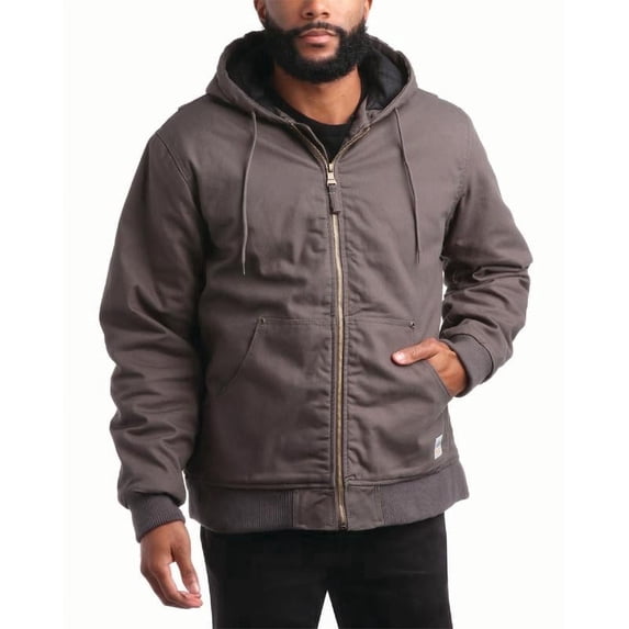 Bass Creek Outfitters Mens Canvas Jacket - Heavy Duty Tricot Lined Insulated Duck Work Jacket for Men