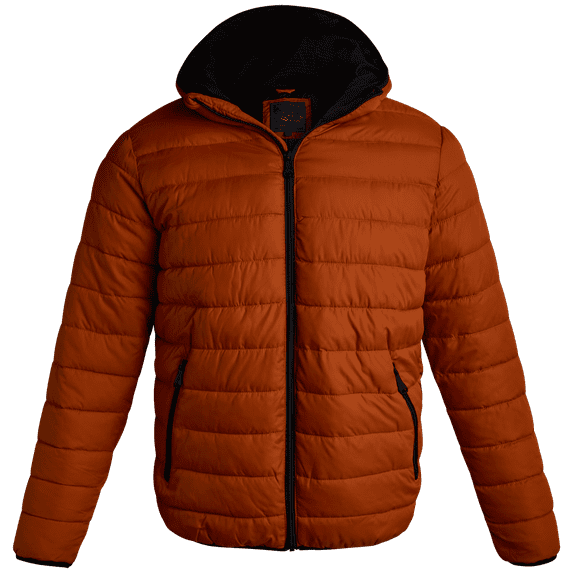Bass Creek Outfitters Mens Puffer Jacket - Waterproof Zip Up Hooded Lightweight Jacket for Men