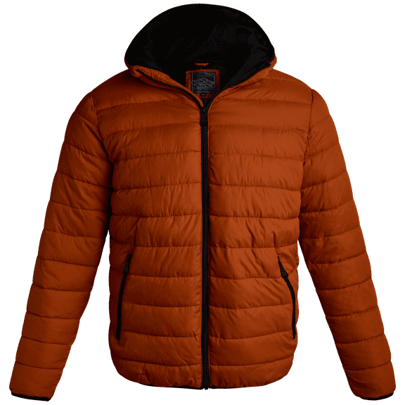 Bass Creek Outfitters Mens Puffer Jacket - Waterproof Zip Up Hooded Lightweight Jacket for Men