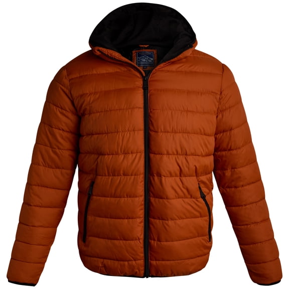 Bass Creek Outfitters Mens Puffer Jacket - Lightweight Water Resistant Insulated Hooded Jacket for Men