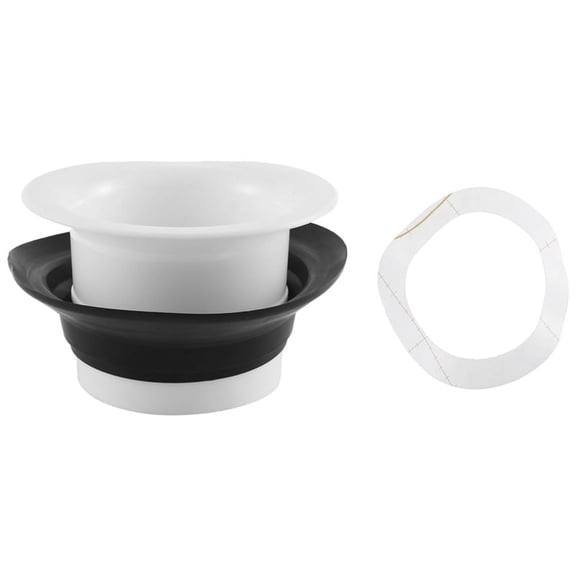 Drum Enhancer ABS Rubber Drum Kick Enhancer with Black Port Hole Protector,Mic Hole Drum Head,White