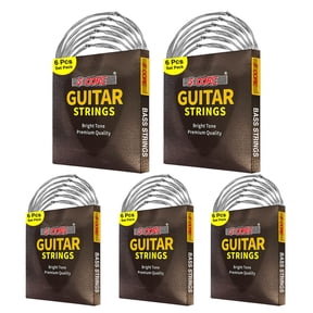 Bass Electric Guitar Strings | Pure Nickel Guitar String Gauge .010-.048 | Rich, Full Tonal Spectrum String (6 String Set) -5PCS