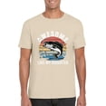 thumbnail image 1 of Bass Fish Dad Awesome Daughter Gift Fishing Humor Graphic T-Shirt Design, for men & women, up to size 5XL, 1 of 3