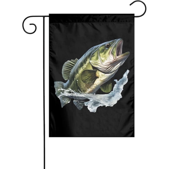 Bass Fish Garden Flag 12x18in Gives New Life Outdoor