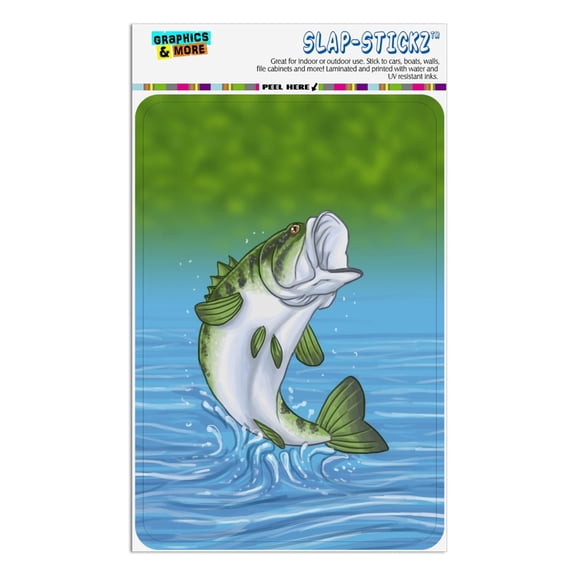 Bass Fish Jumping out of Water Fishing Home Business Office Sign