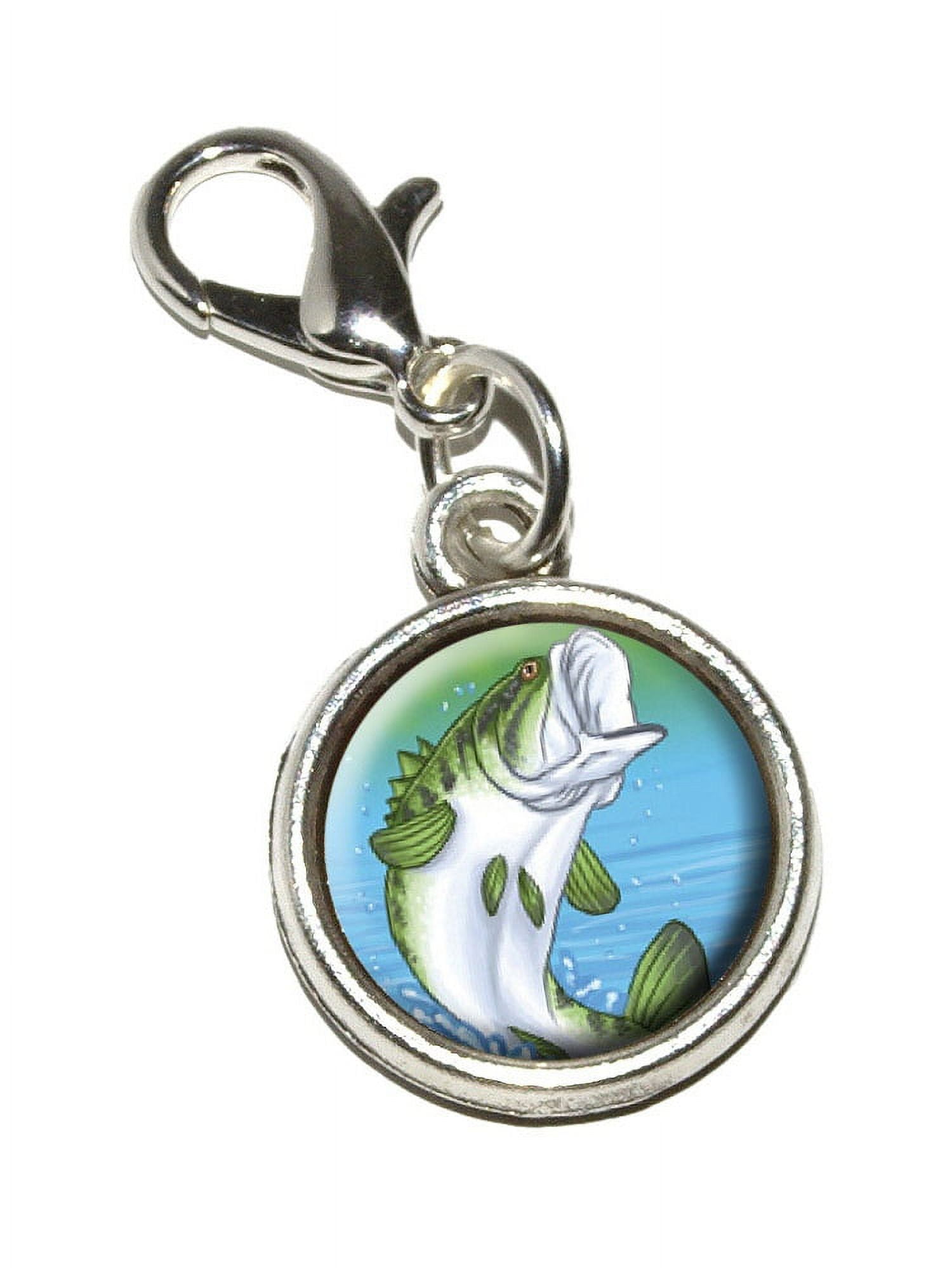 Bass Fish Jumping out of water - Fishing Bracelet Charm