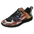 thumbnail image 1 of Bass Fishing American Flag Us Running Shoes Sneakers Mesh Black Size 10, 1 of 5