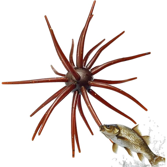 Bass Fishing Bait - Soft Sea Urchin Bait | Soft Artificial Sea Urchin Lures for Shore, Trout, River, Lake, Saltwater, Freshwater