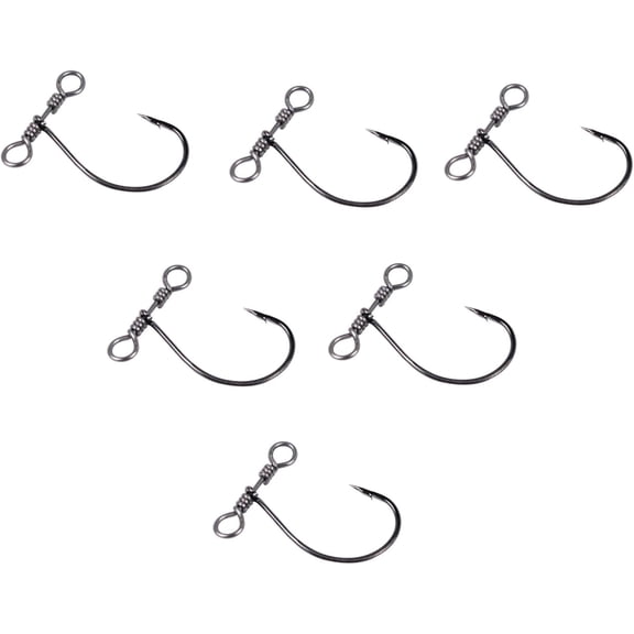 Bass Fishing Drop Shot Hook - 20pcs in-line Drop Shot Rig Perch Fishing Hooks Size #1,#4,#6