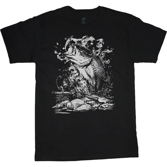 Bass Fishing Gear Lures Tackle T-shirt Mens Graphic Tees Clothing Apparel